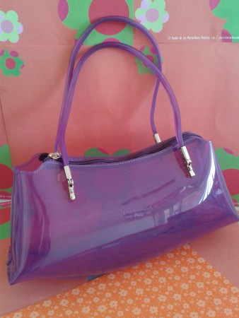 Cartera Transparente Color Lila Neon